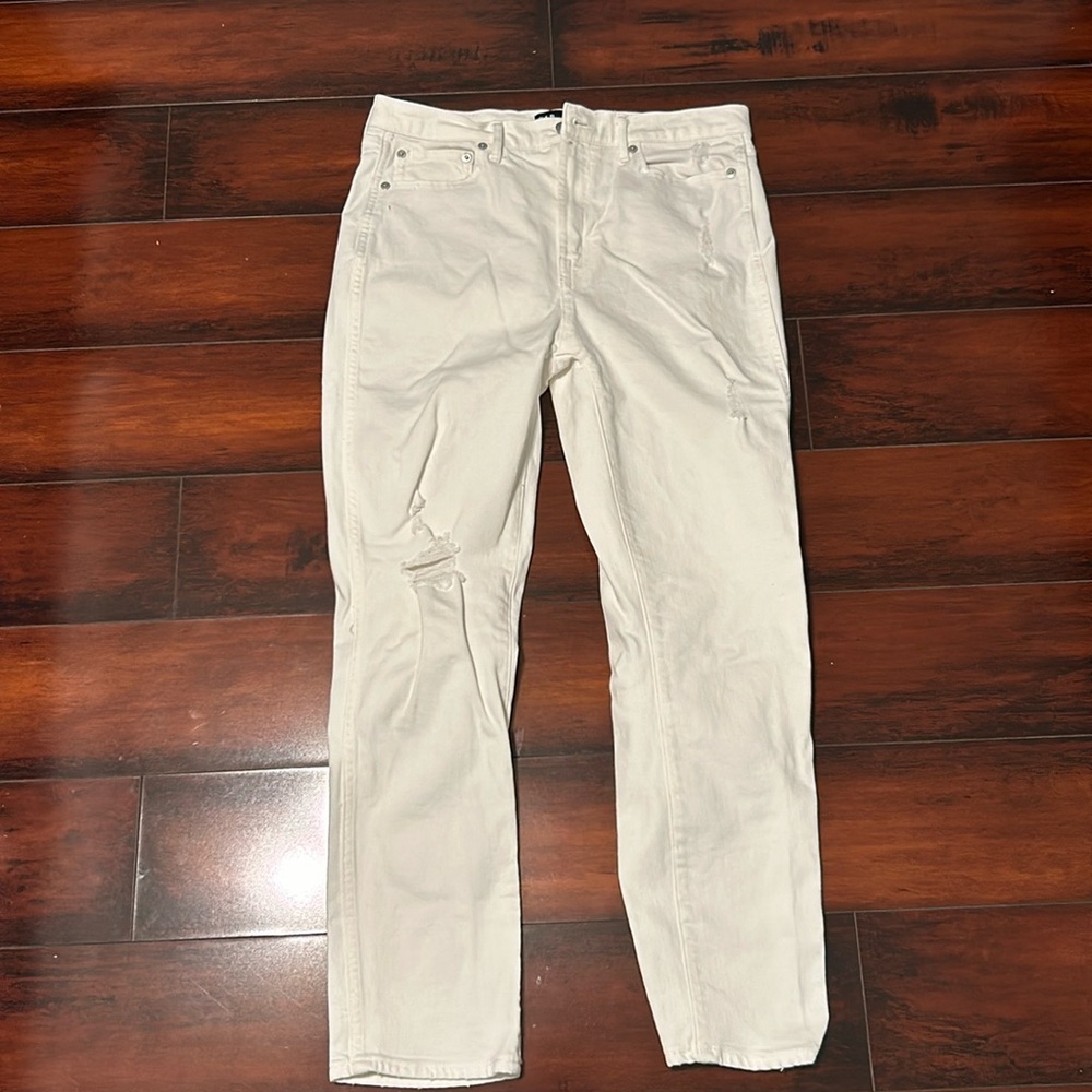 Gap high rise vintage slim white jeans